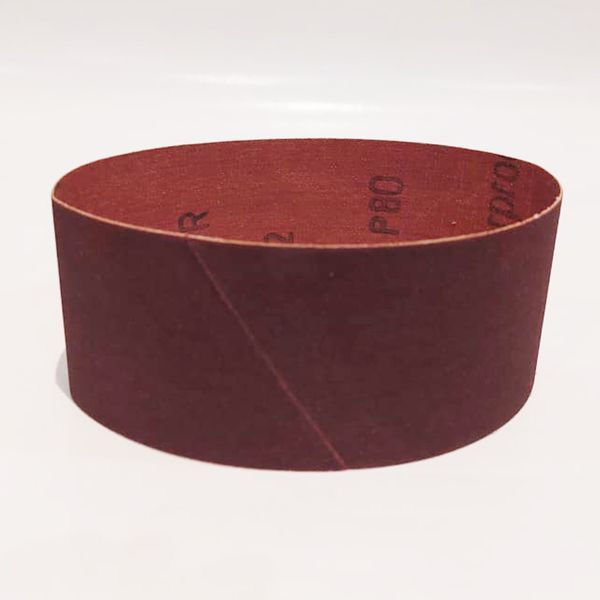 Sanding tape glued in an "overlap" (set of 3 pcs.) 75x457 mm fabric base X waterproof Corund P120 295214-01410100120 photo